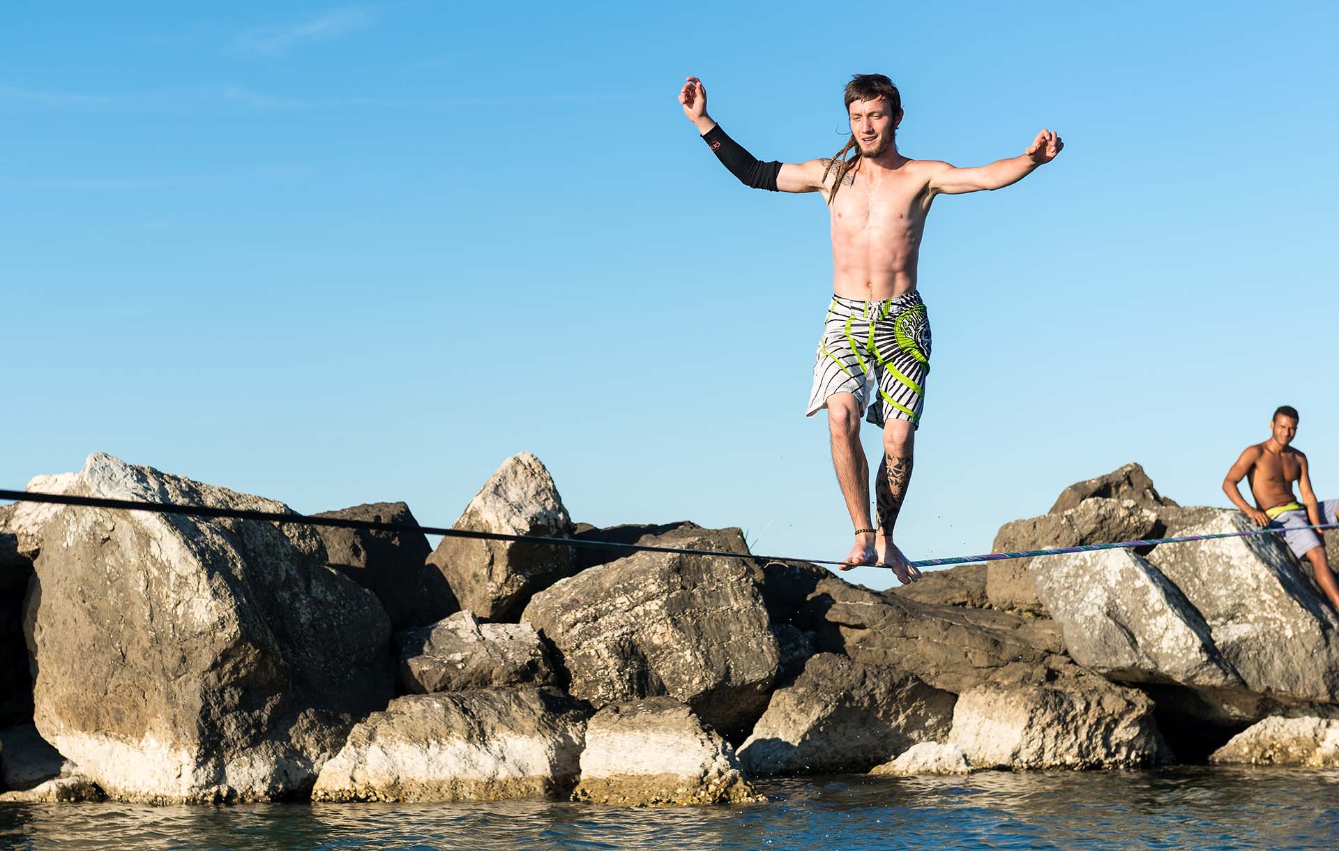 Exercices slackline pour debuter