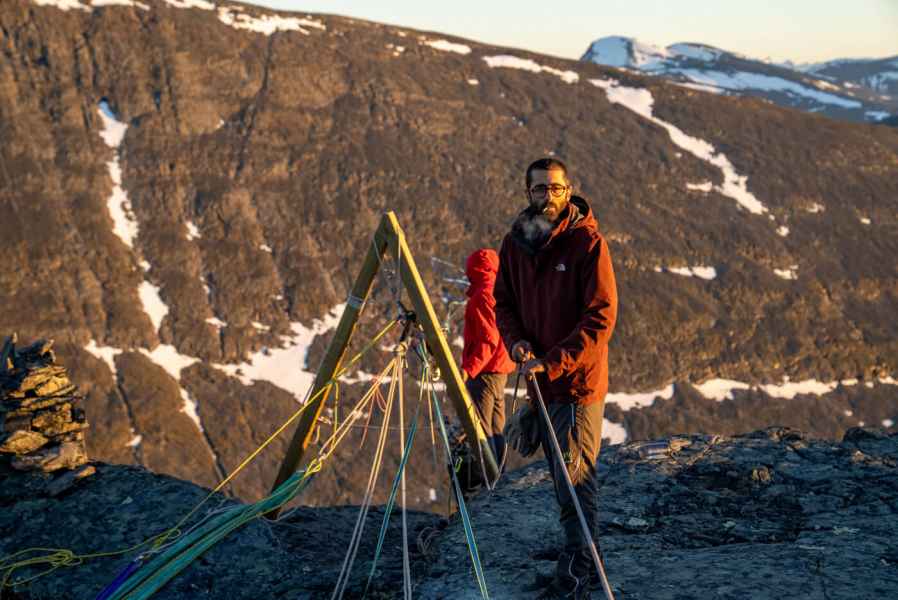 Lapporten (SE) highline 1,2 km world record on skydiamond 2021